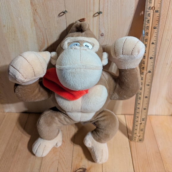 Mario Bros Brown and Cream Plush Gorilla Toy - Picture 1 of 5